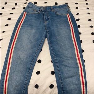 Zara jeans with side detailing